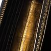 [Revetta] Crocodile Long Wallet, Gold Python Interior, Crocodile Leather, L-shaped, Men's, Genuine Leather, Round Zipper, Black, Matte Finish [081-5cr