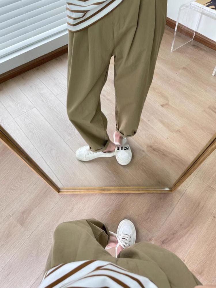 Plus Size Maternity Wide Leg Harem Pants with Belly Support - Casual Spring/Summer Wear