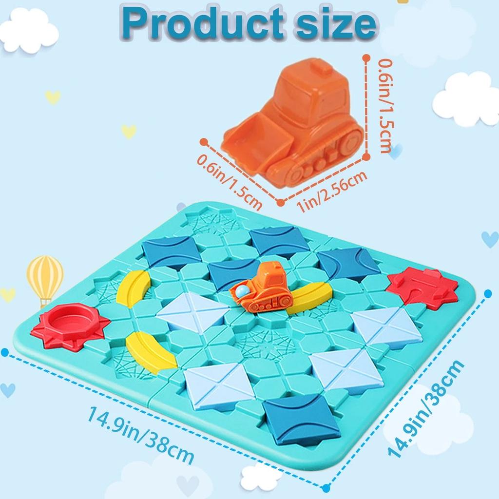 Kid Road Building  Maze Game 118 Challenge Logical Thinking Montessori Educational Puzzle Toy Builder Maze Racer Board Game Gift