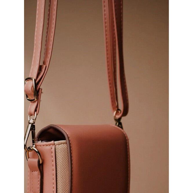 RSINC Small Crossbody Bags Semi Oval PU Leather Adjustable Shoulder Tan Brown B0DVQ1BDDJ