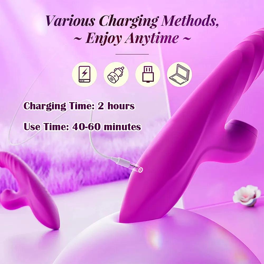 Powerful Thrusting Vibrator Female Clitoris Sucker Vacuum Stimulator G Spot Tongue Licking Dildo Adult Goods Sex Toy for Women