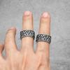 Nordische Wikinger keltische Knoten Edelstahl Damen Herren Ringe Punk Vintage Für Freund Biker Schmuck Kreativitätsgeschenk Großhandel KTJ