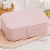 PU Leather Jewelry Box, Multi-Layer Organizer, Compact Lightweight Protective Jewelry Holder, for Rings Earrings Bracelets