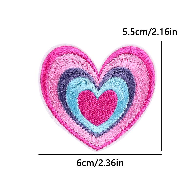 Lips Love Heart Patch Cartoon Embroidery Patch DIY Iron On Patches For Clothing Thermoadhesive Patches On Clothes Sewing Sticker