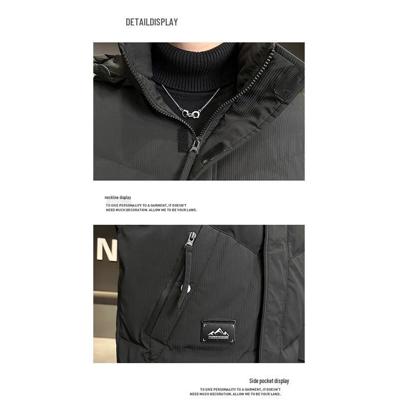 PLAYBOY Men's Hooded Padded Winter Jacket