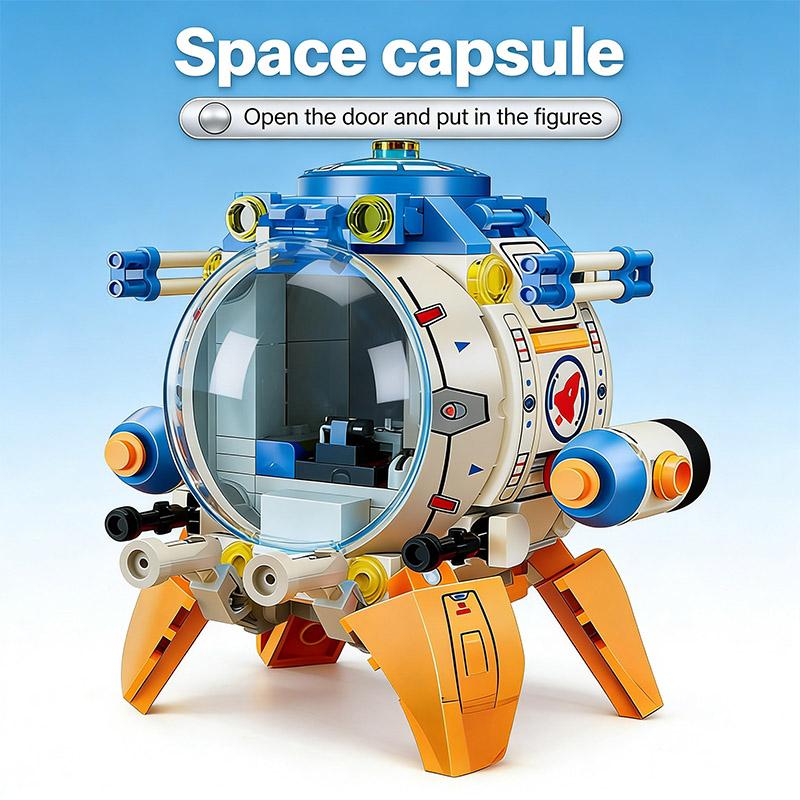 Exploration-Space High-Standard Assembly Bricks Superior-Grade Space Superior-Grade Capsule First-Class Construction Construction-Blocks