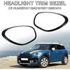 Headlight Trim Bezel for Mini Cooper Countryman 2011-2016 No.51139801573/51139801574 Front Left Right Headlamp Bezel Headlight Cover Decor Black 1