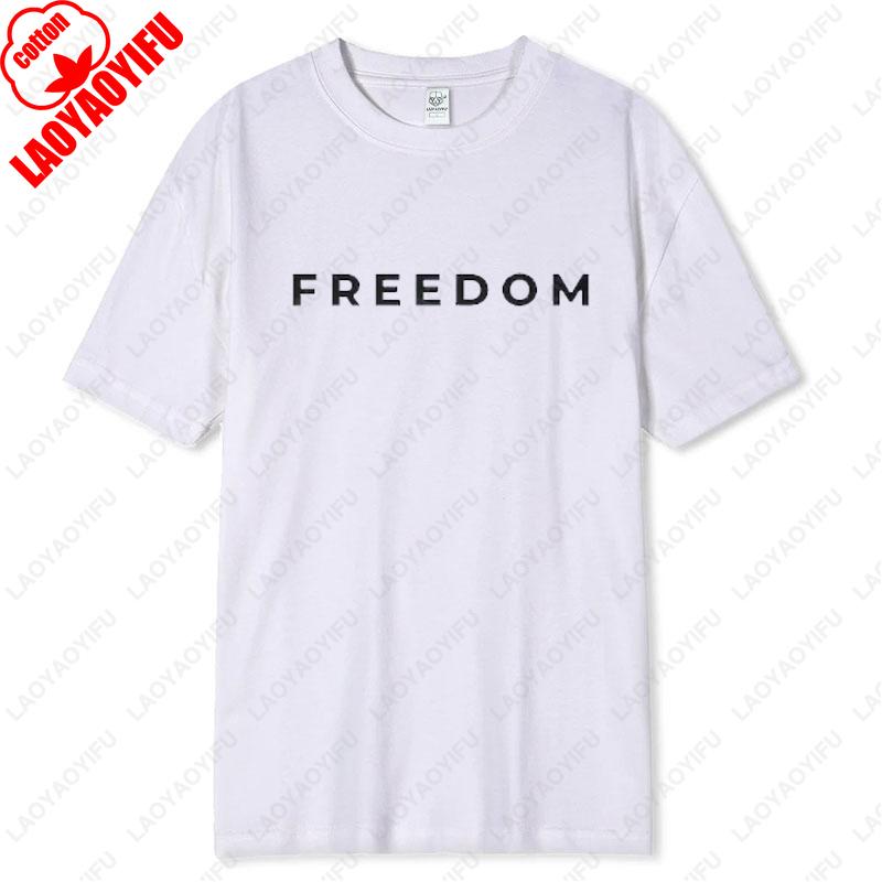 

Charlie Kirk Freedom Cotton Clothing USA First Save America Themed Political Men Women TShirt Simple Unisex Adult Leisure Tees 4XL