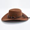Vintage Big-Edge Western Cowboy Hüte für Männer Frauen Künstliche Wildleder Gentleman Cowgirl Jazz Hut Sombrero Hombre Cap