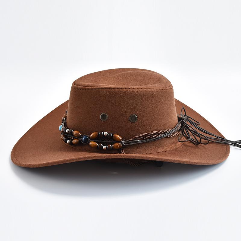 Vintage Big-Edge Western Cowboy Hüte für Männer Frauen Künstliche Wildleder Gentleman Cowgirl Jazz Hut Sombrero Hombre Cap