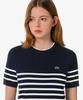 LACOSTE Women'S Striped Short Sleeve Sweater Af415E-56G 166