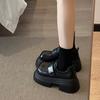 British Style Small Leather Shoes 2025 Spring and Autumn Super Fire New Muffin Platform Retro Casual Fashion Thick Heel Loafers Women