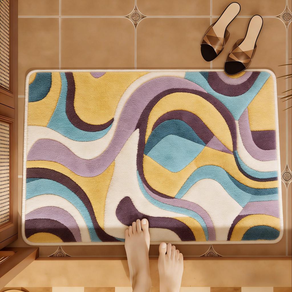 Imitation Cashmere Bathroom Floor Mat Toilet Toilet Toilet Door