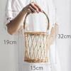 Large European-Style Bamboo Flower Basket for Arrangements - Handwoven Indoor Floral Storage Basket