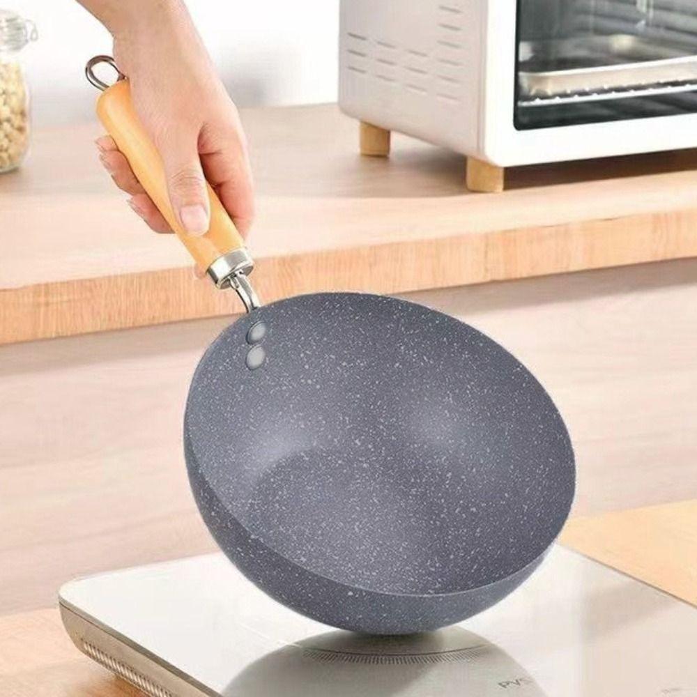 Rapid Heat Stir Fry Pan Non-stick Omelette Pan Cooking Pot Milk Pot  Soup