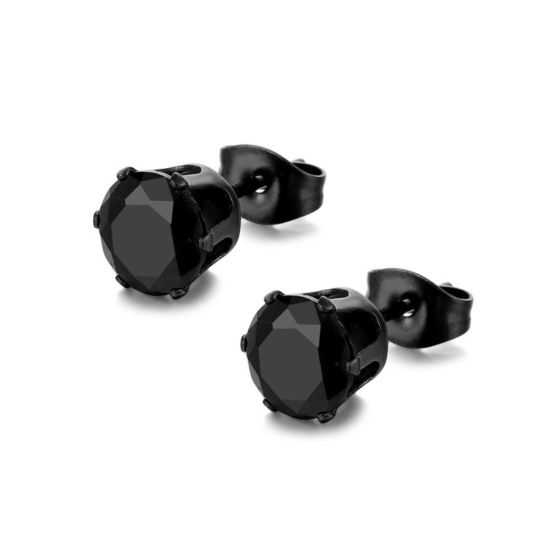 

Очаровательные серьги-гвоздики из нержавеющей стали с кристаллами циркона для женщин и мужчин, круглые геометрические пирсинг, свадебные украшения, подарок