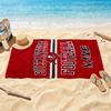 Buccaneers Football Team Spirit Personalized Text Beach Towel Super Soft Microfiber Quickdry Fabric Perfect for Traveling Yoga Camping and Swimming