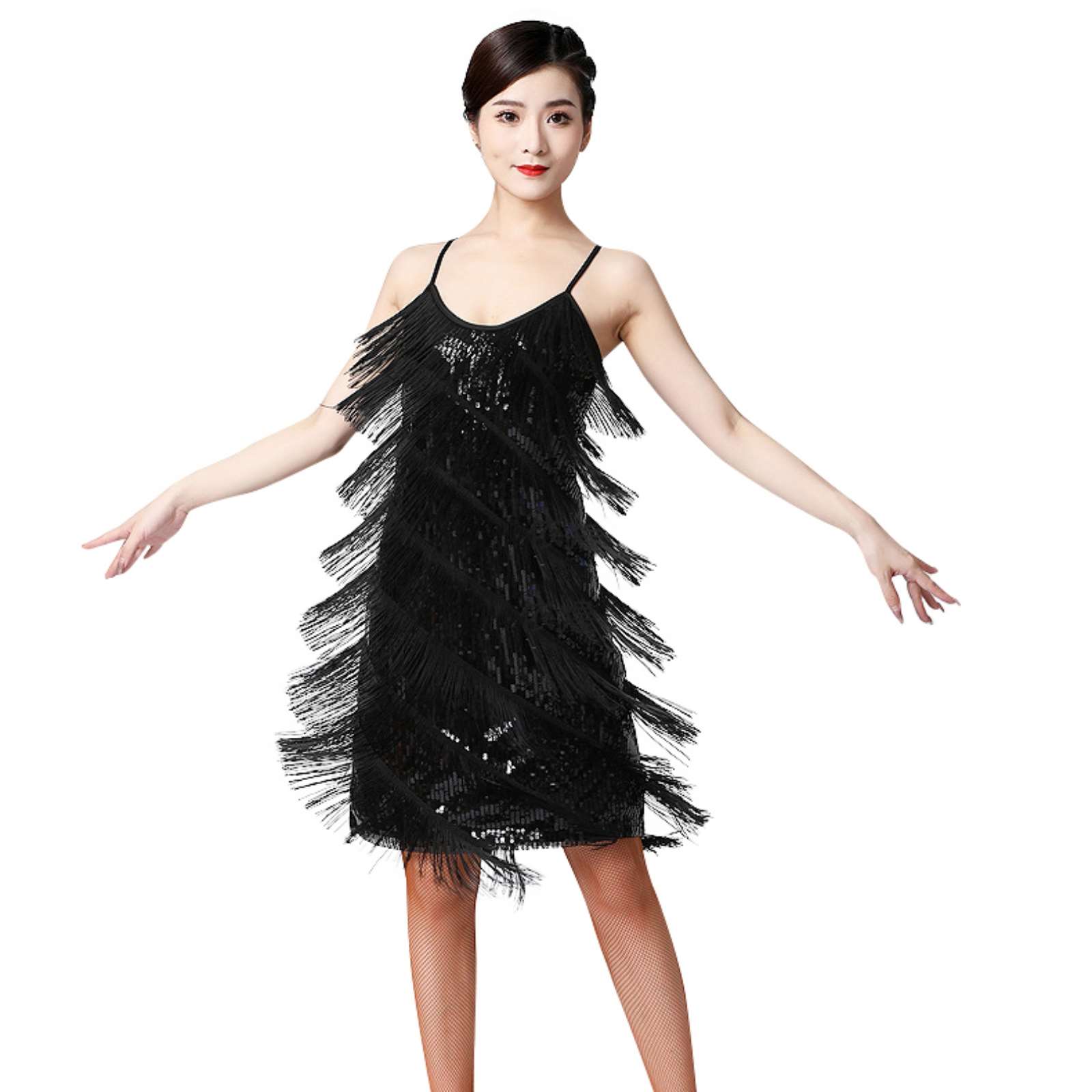 

Танцевальное платье Lantin для женщин, вечерние платья в стиле Гэтсби, чарльстон, большие размеры, платье-хлопушка 1920-х годов M