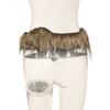 Trendy Adjustable Belt Autumn Winter Versatile PU Leather Waist Band for Women with Unique Metal Buckle Furry Decors
