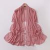 Pearl Chiffon Scarf With Ceramic Diamond Long Shawl For Women