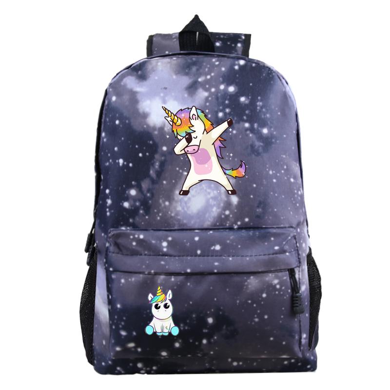 unicorn dabbing backpack