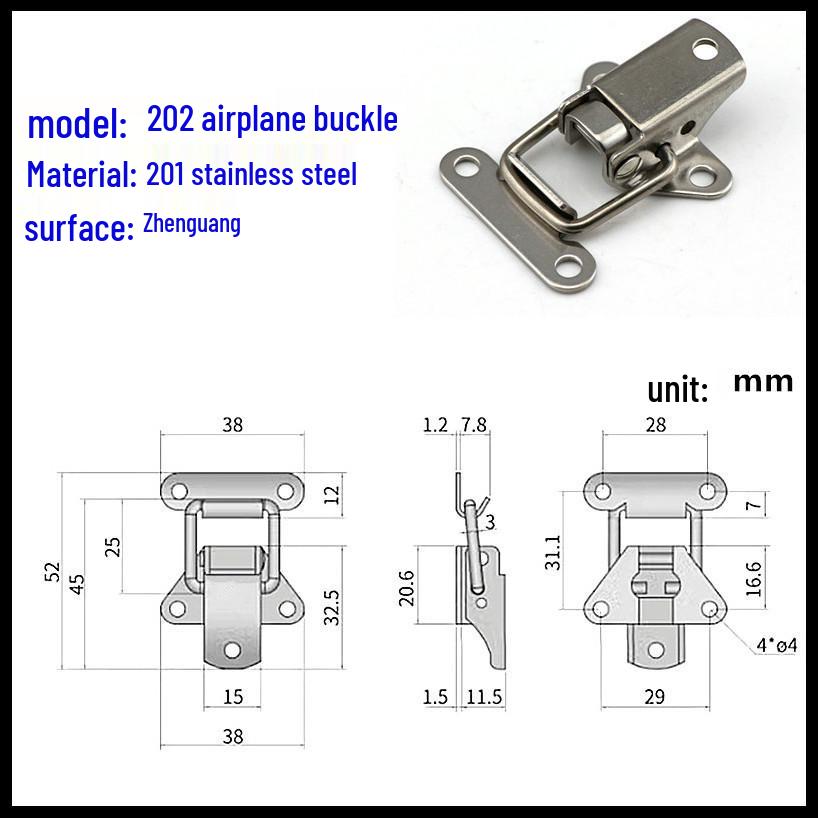 304 Stainless Steel Heavy Duty Toggle Latch Lock for Industrial Use