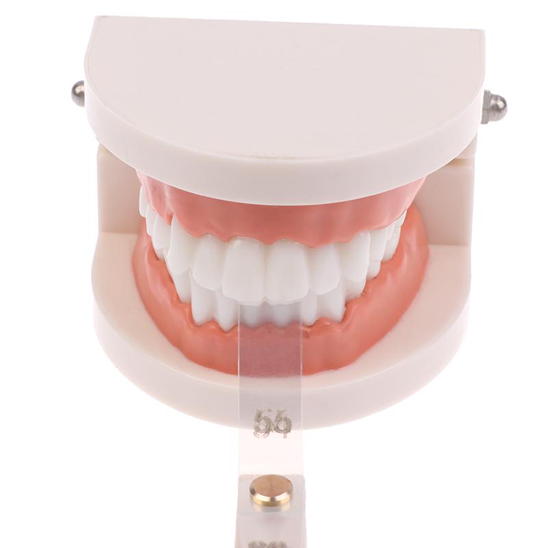 56 Stück/Set Zahnärztlicher Interproximaler Reduktionsmessschieber Behandlungswerkzeuge 0,1 mm Zahn Kunststoff Transparent Spaltmessschieber