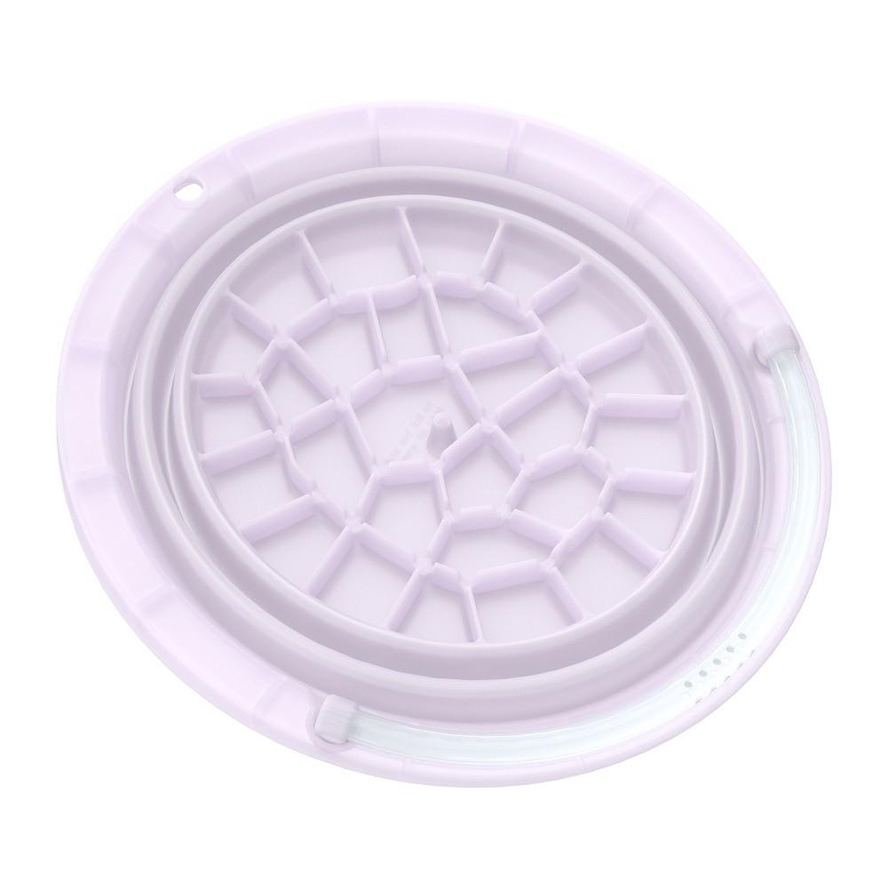 

Foldable Face Ice Bath Bowl with Snorkel Built-in Ice Tray Silicone Portable Ice Basin Cold Face Dipping Bowl for Women Girls фіолетовий