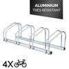 Porte-vélo - DUNLOP - 120 cm - Aluminium - Argent - 4 vélos