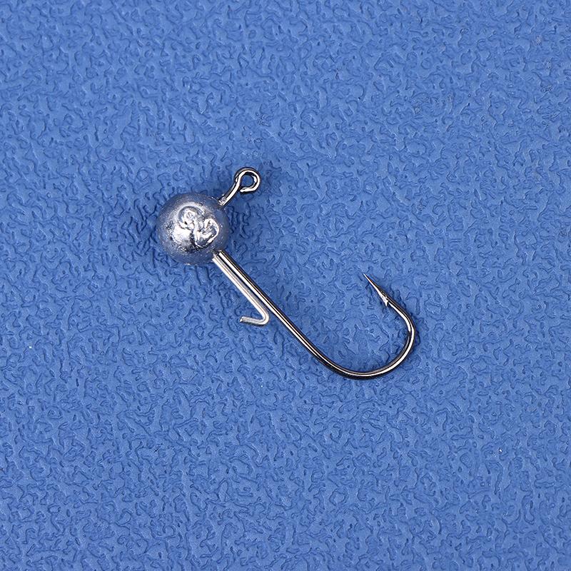 Rosewood Jig Heads Fishing Hook Long Shank Wide Gap 5G 7G 10G 14G Unpainted Ball Sharp Jighead For Trout Bass Fishing Tackle