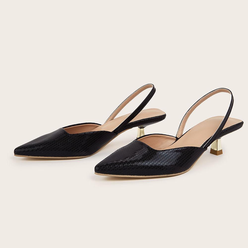 Pointed Toe Women Pump Sandals Shiny High Heels Elegant Office Lady Sexy Party Wedding Sandals Shoes Big Size 43