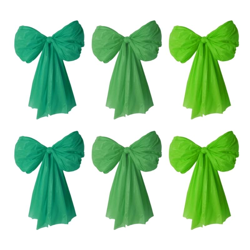 Pack of 6 Durable Efficient Plastic Large Wall Bows Designed for Long Time Celebration and Event Decors Applications