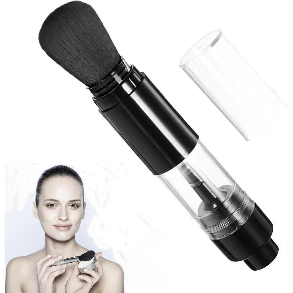 2025 Automatic Powder Spraying Makeup Brush Press-type Loose Storage Integrated Portable Telescopic Even And No Flying PU7624