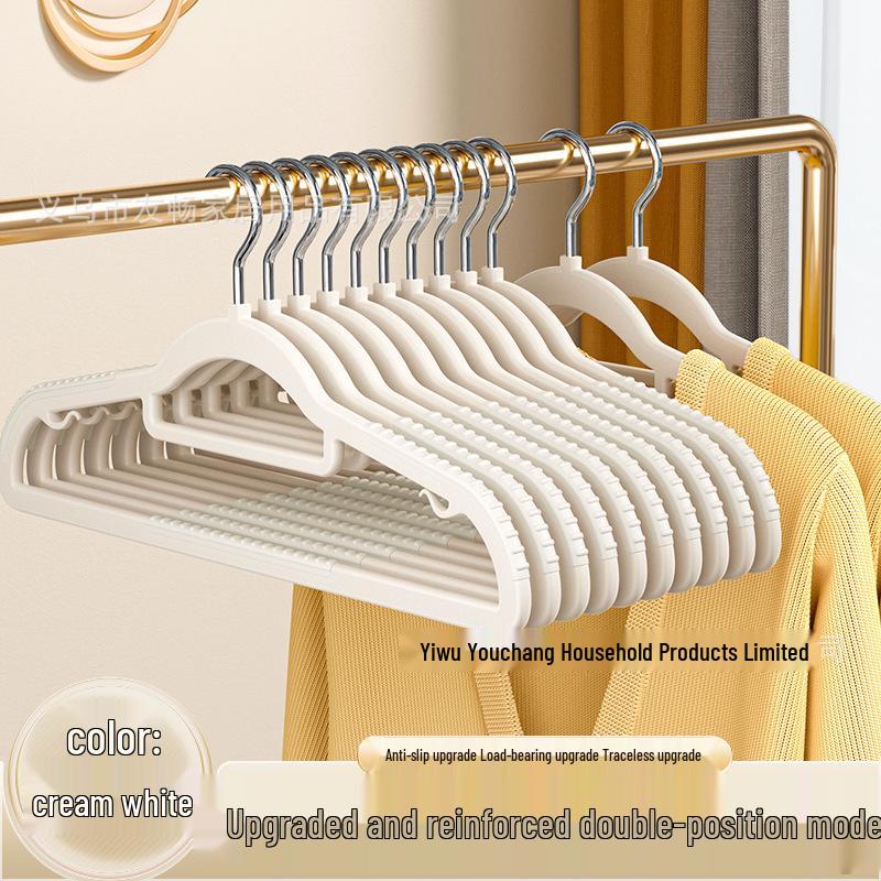 

Thickened Non-Slip Traceless Sweater Hanger: Dual-Use Anti-Bump Plastic Clothes Support for Drying