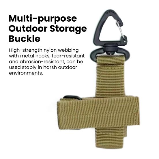 Outdoor Multi-function Glove Storage Buckle Adjustable Camping Hiking Backpack Multi-purpose Tools Rope Hanging Fastener Tape Webbing Carabiner