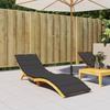 vidaXL Sun Lounger Cushion Black 200x60x3 Cm Oxford Fabric