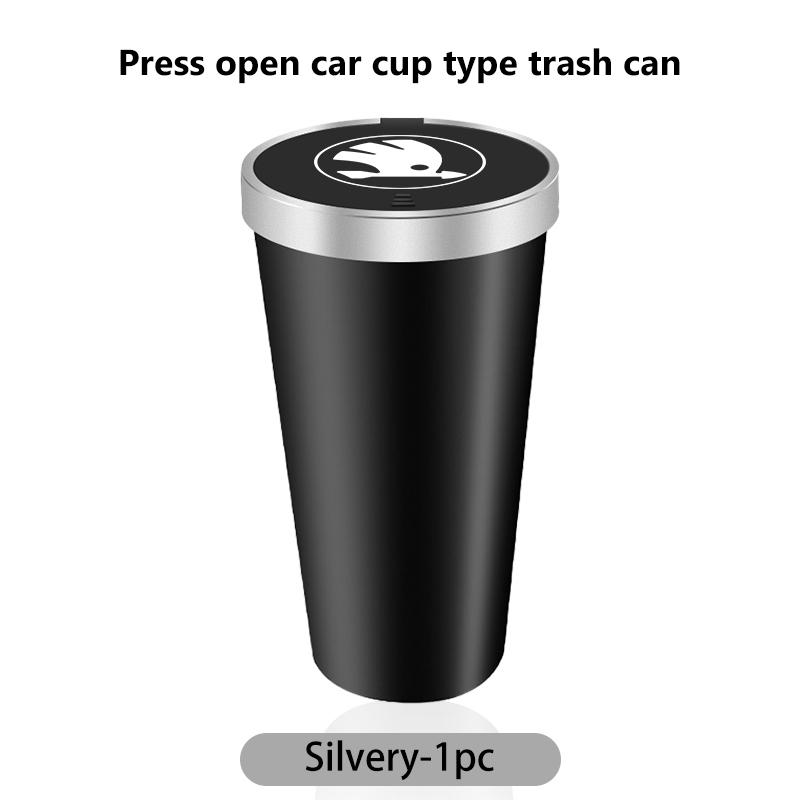 For Skoda Mini Car Trash Bin Waterproof Trash Can Storage Box Auto Interior Accessories Rapid Octavia Derivative Enyaq-iV Knfg14