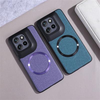 For Motorola Edge 50 Neo 5G/Moto S50 5G/Thinkphone 25 5G Magnetic Case Drop-Proof TPU+Cloth Back Phone Cover