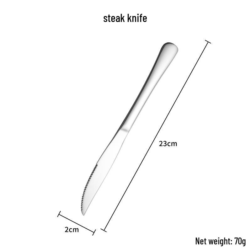 1010 Stainless Steel Cutlery Set: Long-Handle Fork, Soup & Dessert Spoon