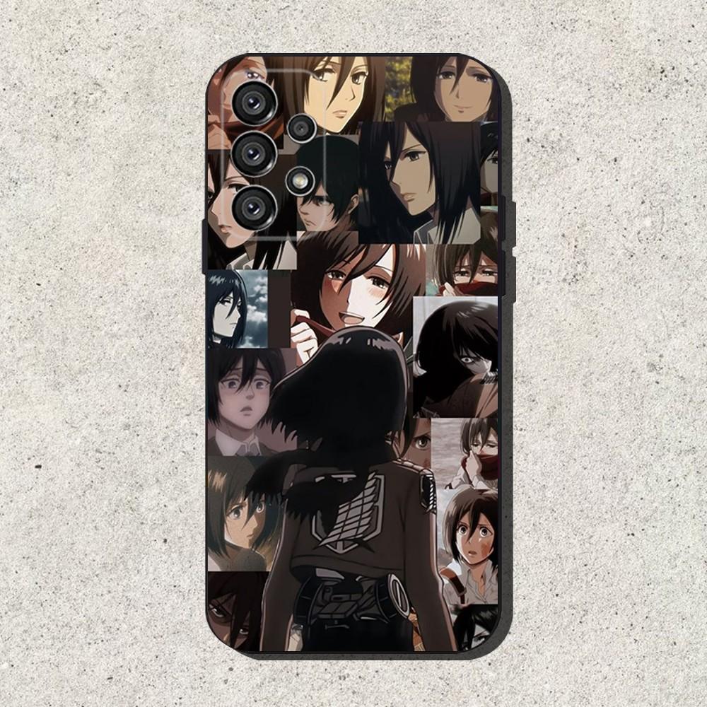 Attack On T-Titan Mikasa Phone Case For Samsung S25,S24,S21,S22,S23,S30,Ultra,S20,Plus,Fe,Lite,Note,10,9,5G Black Cover