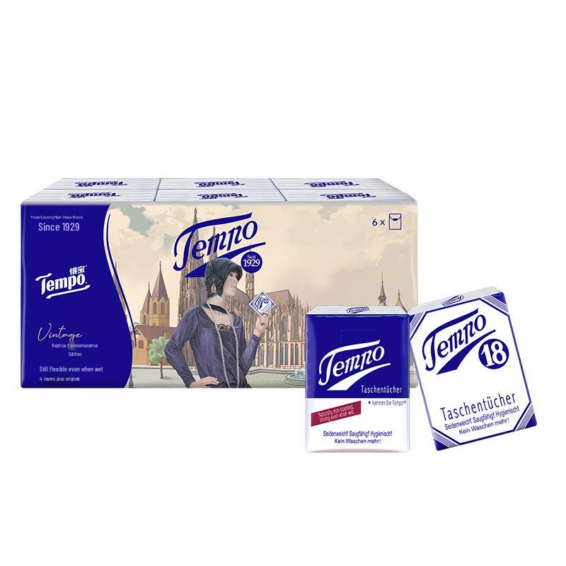 Tempo 4-Ply Wet Strength Handkerchief Tissues