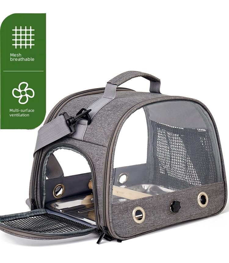 Portable Oxford Cloth Bird Travel Bag for Small Pets - Ideal for Parrots, Pigeons, and Sun Birds