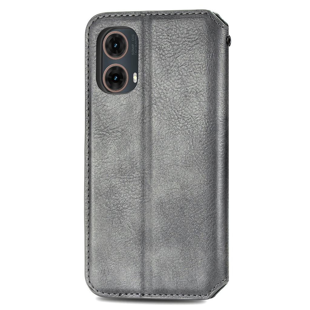 For Motorola Moto G85 5G/S50 Neo 5G Case Rhombus Pattern Leather Phone Cover Magnetic Auto-absorbed