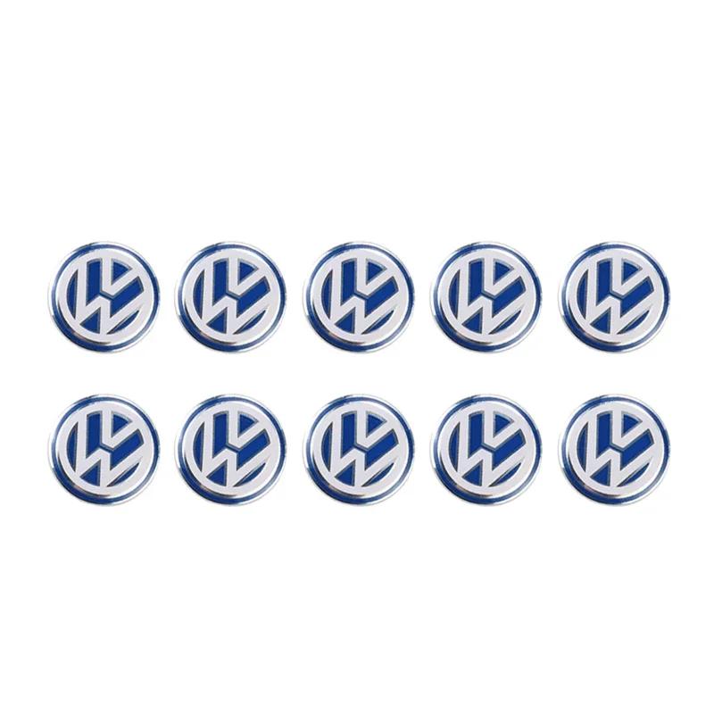 Lmn1 ·5/10Pcs 14mm Car Emblem Remote Key Stickers Badge For VW Polo Golf 5 7 Passat Tiguan Arteon Jetta Beetle CC Scirocco Taigo Cadd