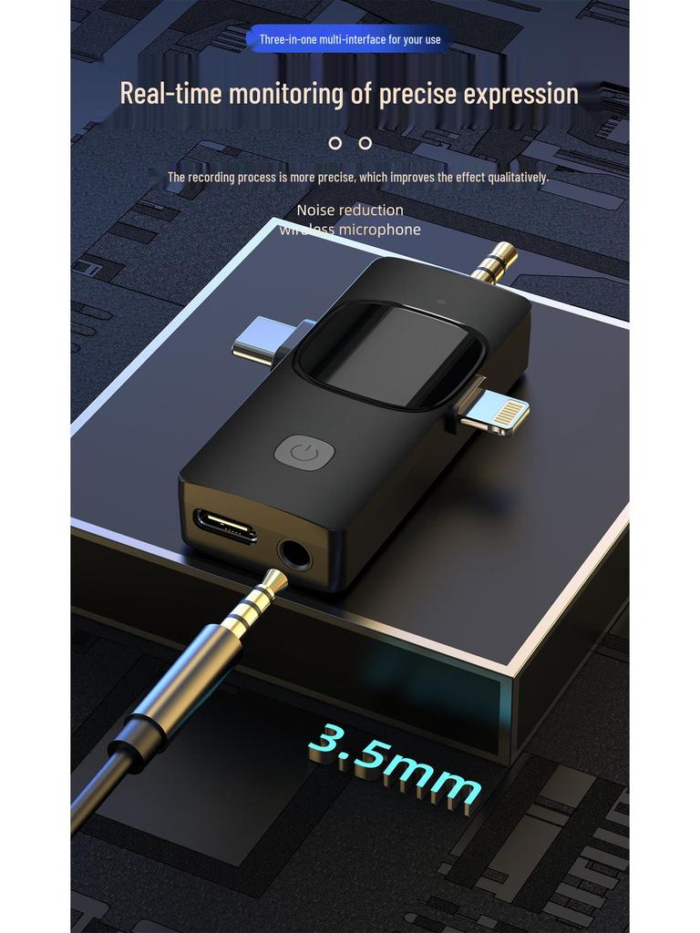 Wireless Lavalier Microphone with High-Definition Sound, Noise Reduction, and Omnidirectional Pickup for Live Streaming