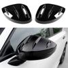 1 par de capa de espelho retrovisor de carro preto brilhante com fita adesiva para Honda Civic 11ª geração 2022-up