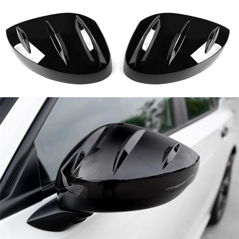 1 par de capa de espelho retrovisor de carro preto brilhante com fita adesiva para Honda Civic 11ª geração 2022-up