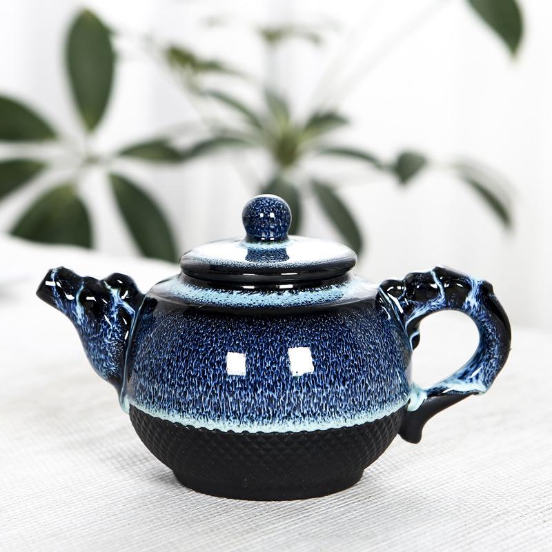 Kiln-Changed Tea Cup Single Ceramic Tea Cup Tasting Cup Kung Fu Tea Set Tenmoku Jian Zhan Master Cup Tea Bowl