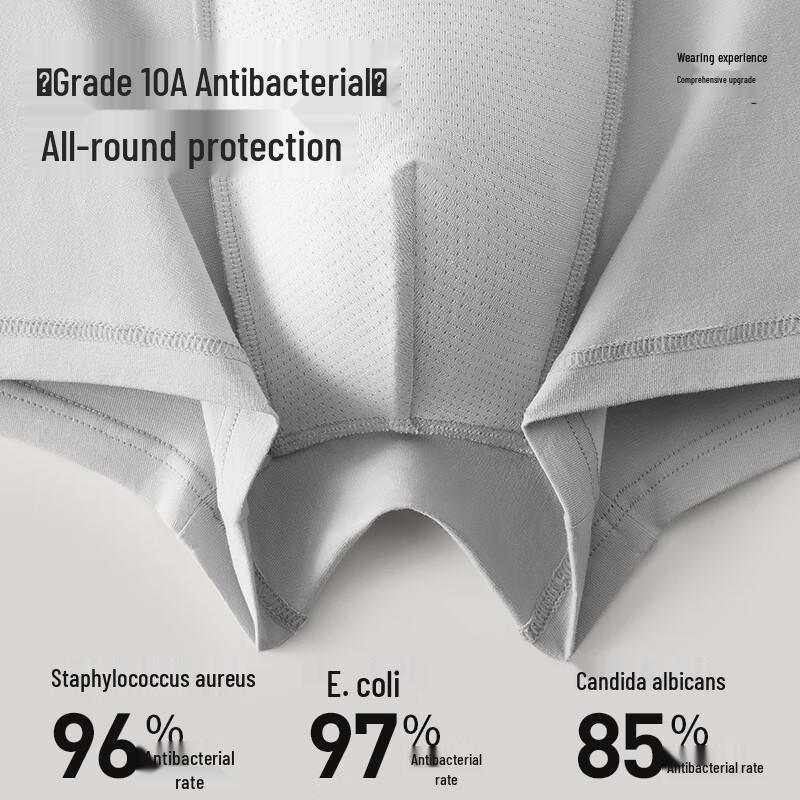 Playboy Men's Pure Cotton Antibacterial Boxer Briefs