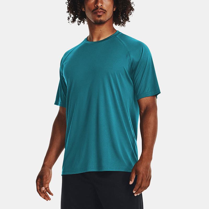 Men's Quick-Dry Round Neck T-Shirt: Breathable, Loose Fit for Spring/Summer Running, Fitness, and Casual Training.